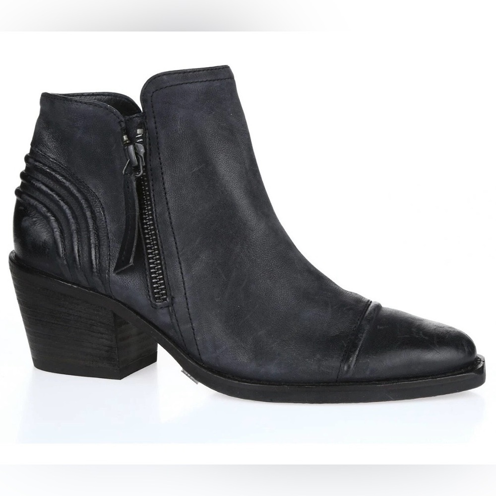 Women's Paul Green Diandra 228867 Black Leather Ankle Zipper Boots size 3.5 US 6
